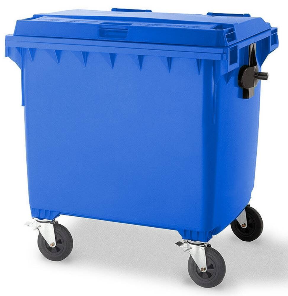 Blue 1100L Wheelie Bin