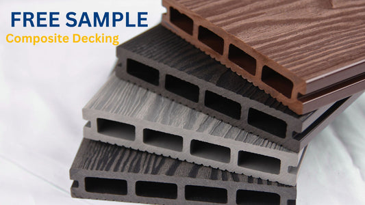 Charcoal Grey Composite Decking Sample - Charcoal Grey