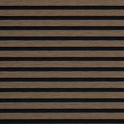 Slatpanel | Smoked Oak With Black Felt | Acoustic Wall Panel | Full Board | 2400mm x 600mm