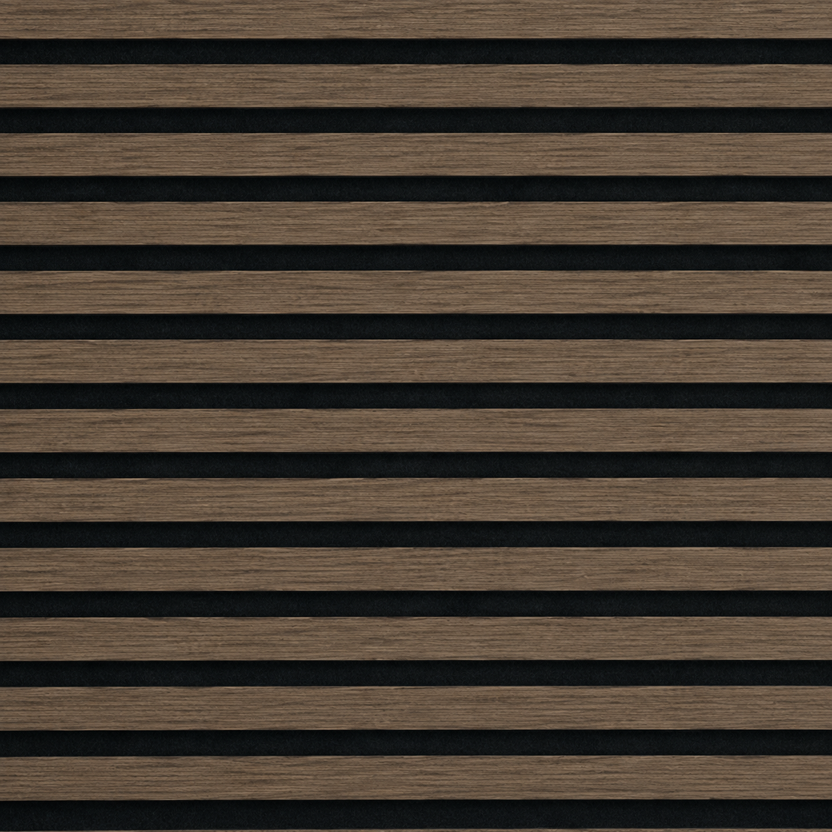 Slatpanel | Smoked Oak With Black Felt | Acoustic Wall Panel | Half Board | 1200mm x 600mm