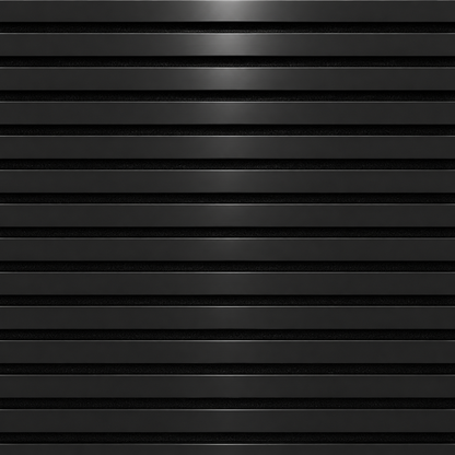 Slatpanel | Black With Black Felt | Acoustic Wall Panel | Half Board | 1200mm x 600mm