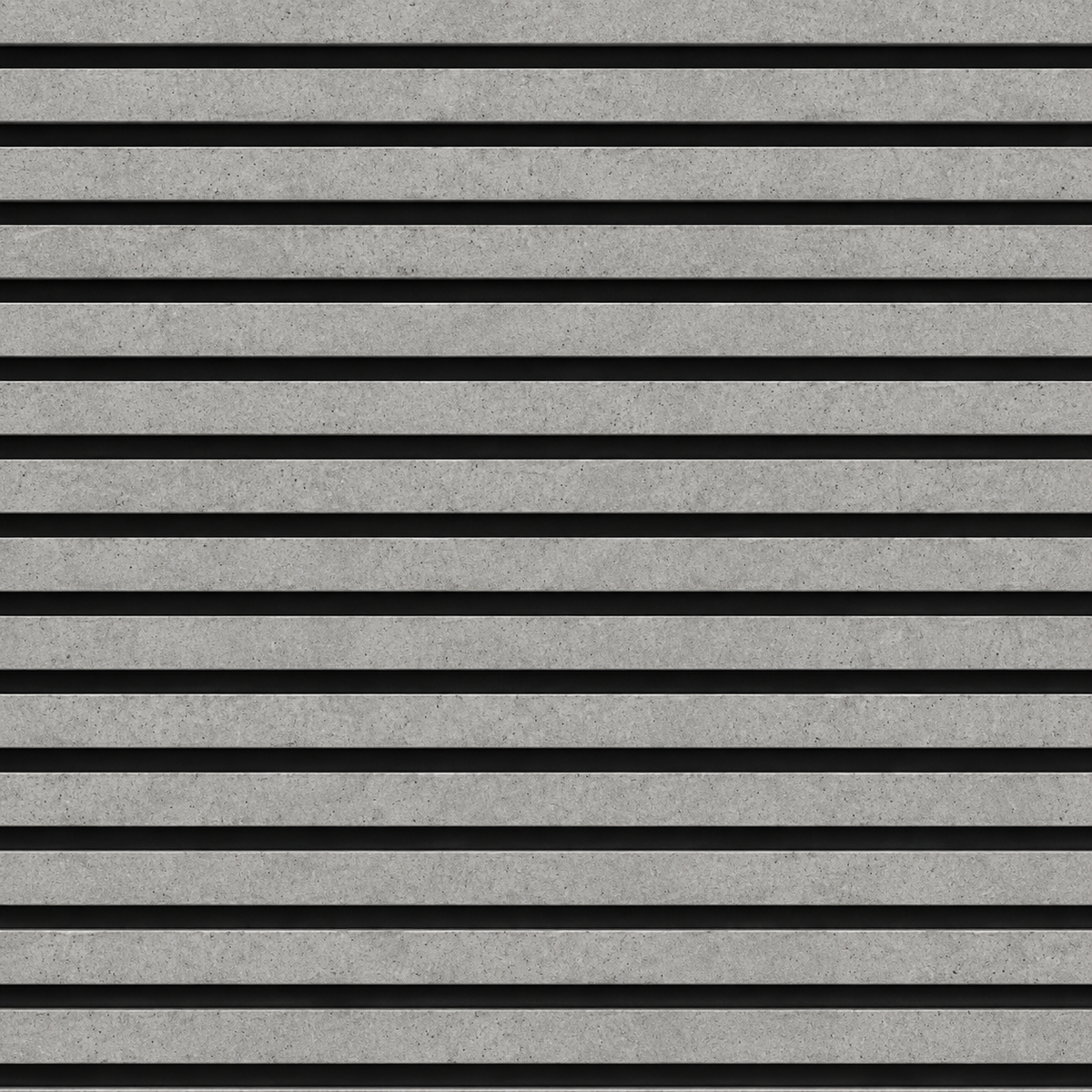 Slatpanel | Concrete Grey With Black Felt | Acoustic Wall Panel | Full Board | 2400mm x 600mm