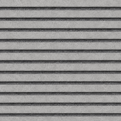 Slatpanel | Concrete Grey With Grey Felt | Acoustic Wall Panel | Full Board | 2400mm x 600mm