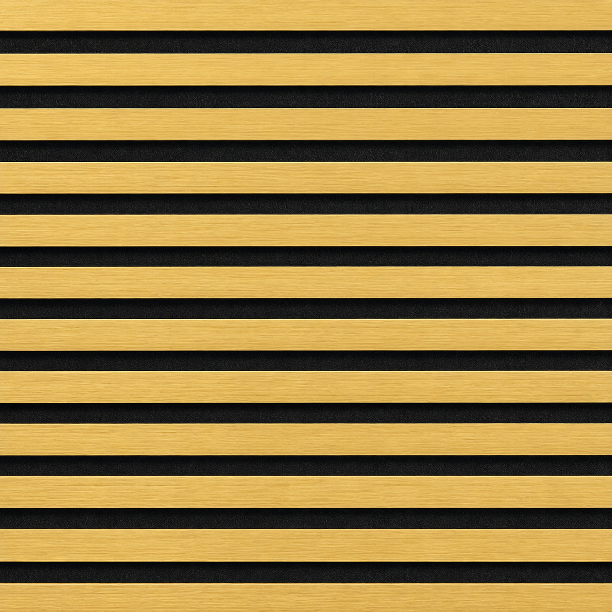 Slatpanel | Gold With Black Felt | Acoustic Wall Panel | Full Board | 2400mm x 600mm