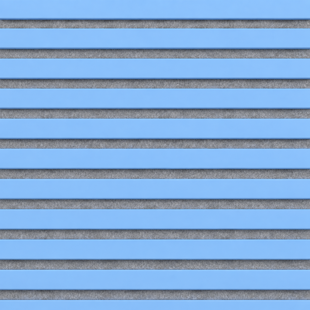 Slatpanel | Baby Blue With Grey Felt | Acoustic Wall Panel | Full Board | 2400mm x 600mm