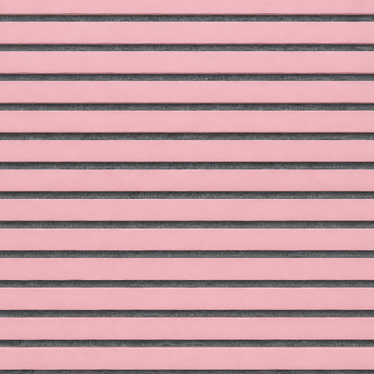 Slatpanel | Baby Pink With Grey Felt | Acoustic Wall Panel | Full Board