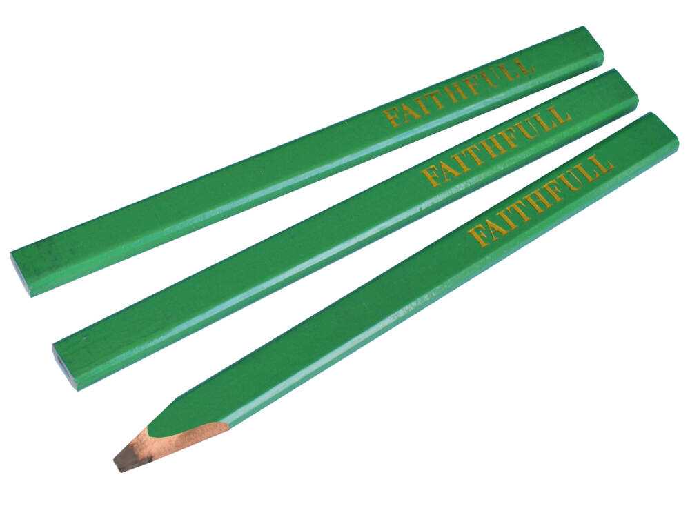 Carpenters Pencils (3) Green - Hard