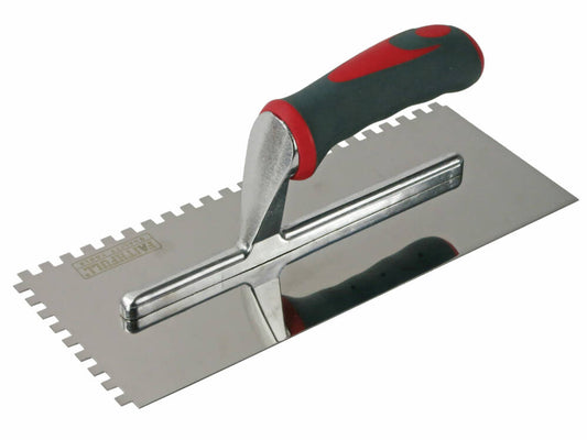 Soft Grip Notched Trowel S/S 11 X 4.1/2in