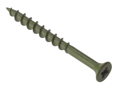 Decking Screw Pozi Compatible St Green Anti-Corrosion (200) | 4.5mm X 75mm