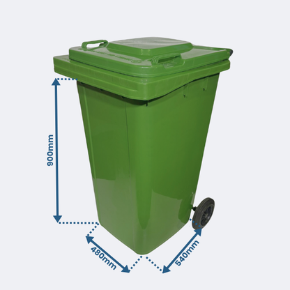 240 Litre Wheelie Bins | Green