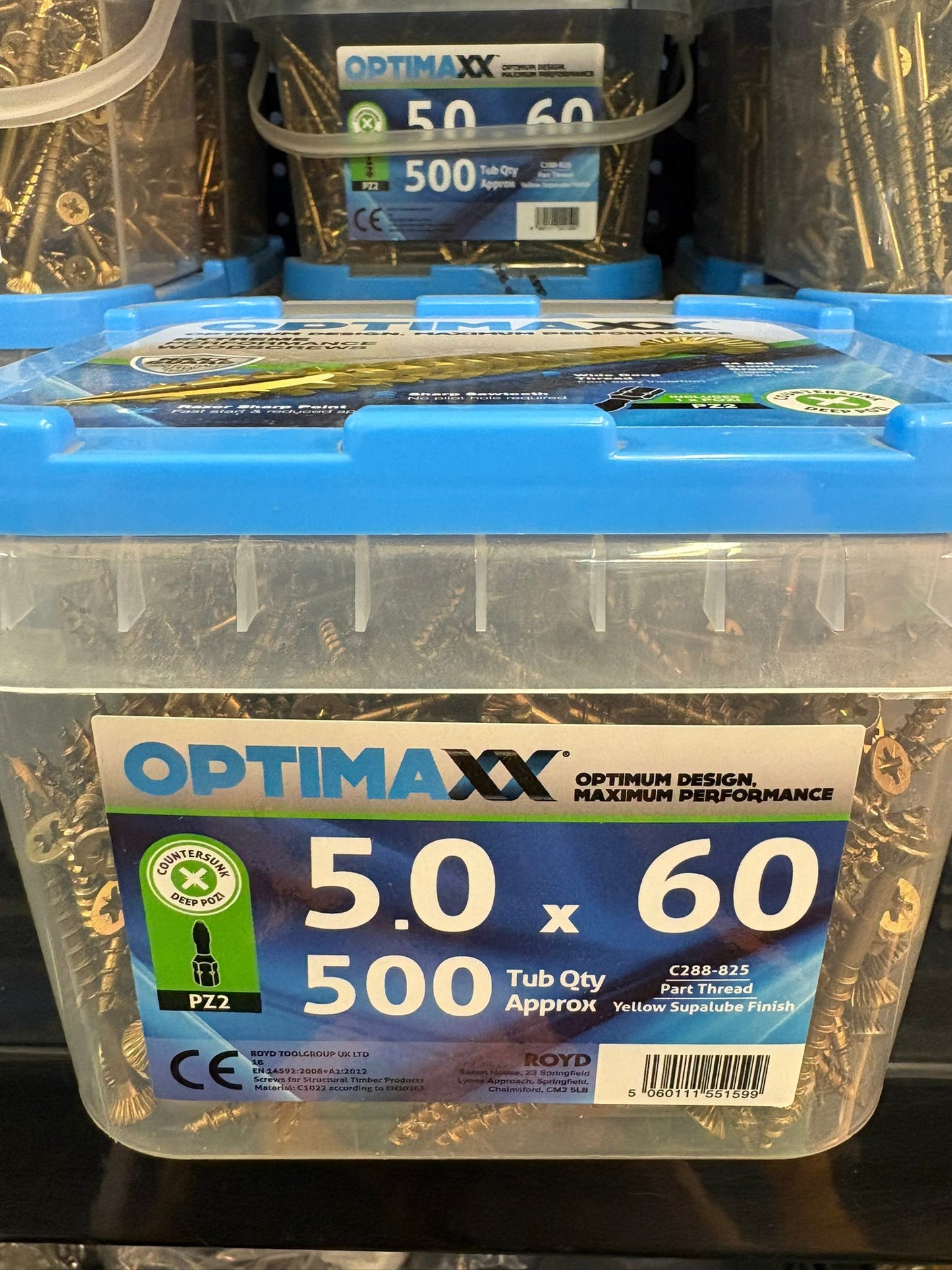 OPTIMAXX Wood Screws OPTIMAXX Screws 5.0 x 60 (TUB 500)