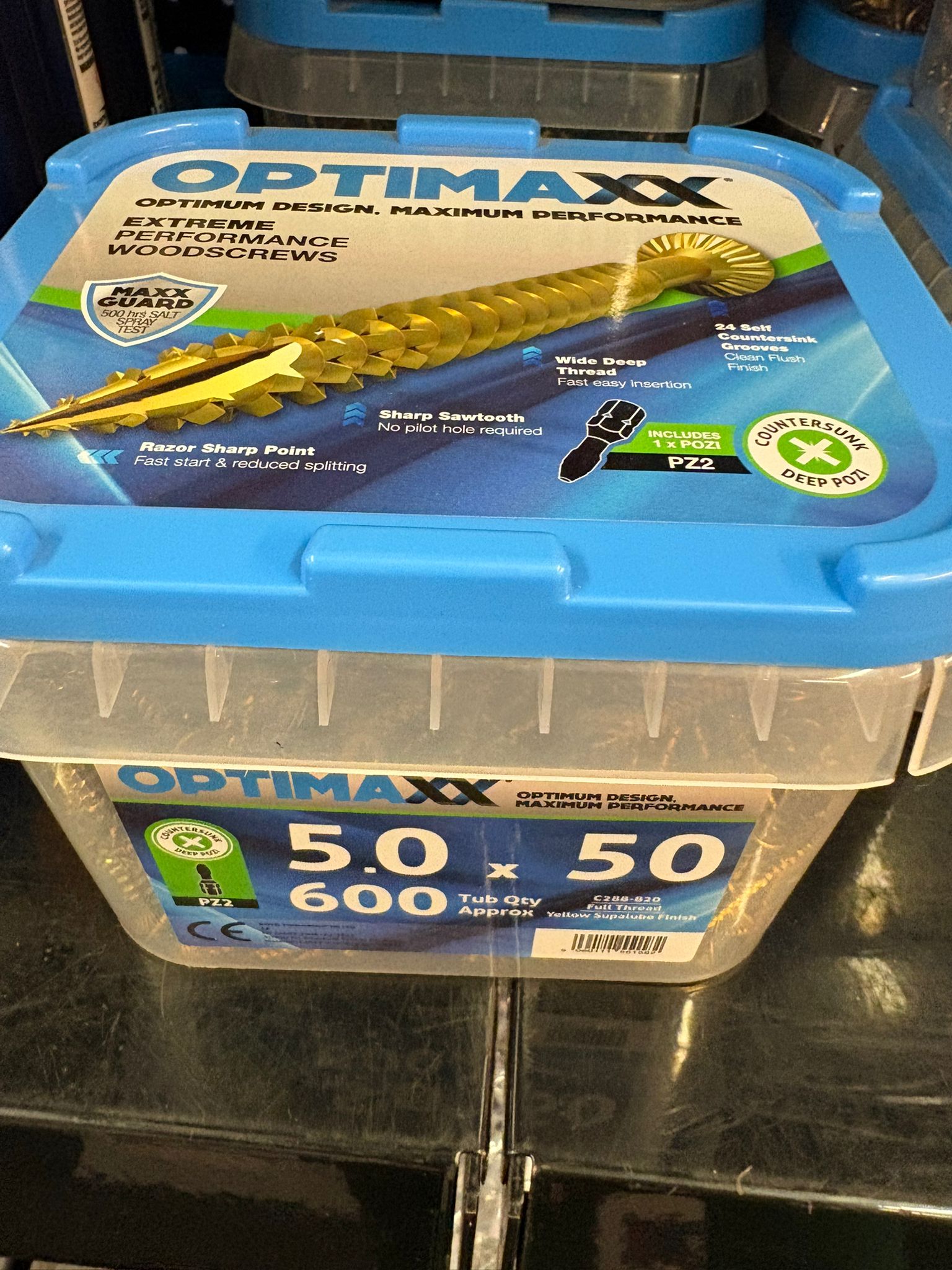 OPTIMAXX Wood Screws OPTIMAXX Screws 5.0 x 50 (TUB 600)