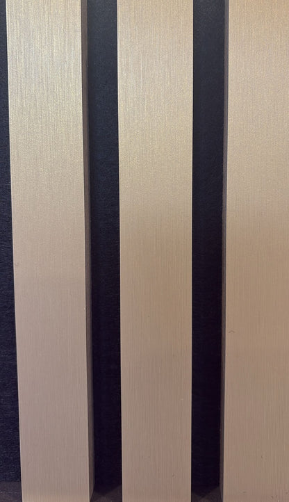 Slatpanel Beech with Black Felt Acoustic Wall Panel Full Board 2400 x 600mm