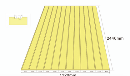 MDF Primed Wall Panel Long Grain | 9mm