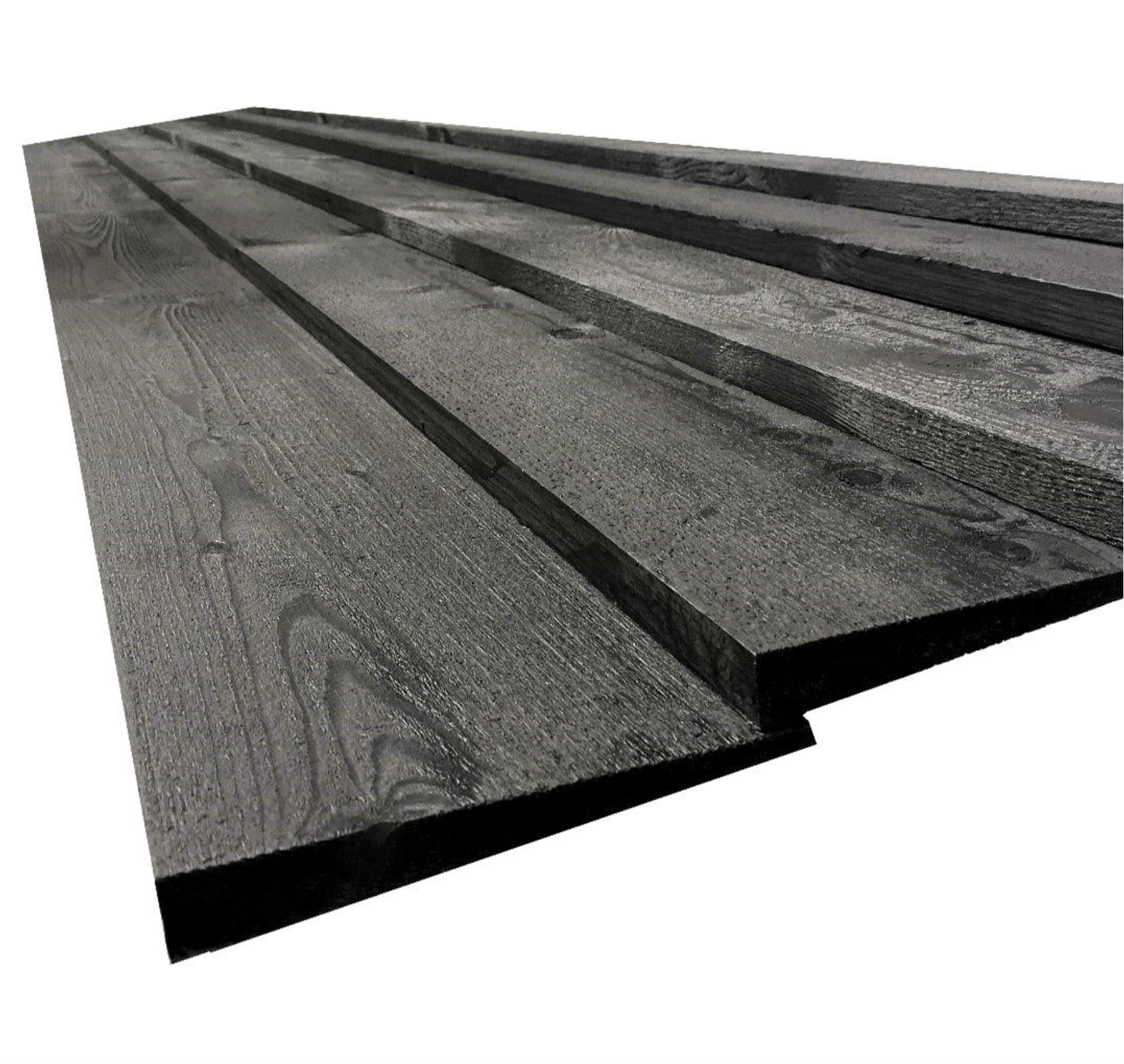 16ft | Black Painted Feather Edge Board | 175mm x 22mm | 4.8m |