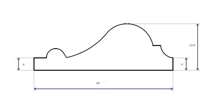 MDF Panel Moulding | Primed White | Panel Mould 14.5 x 45mm
