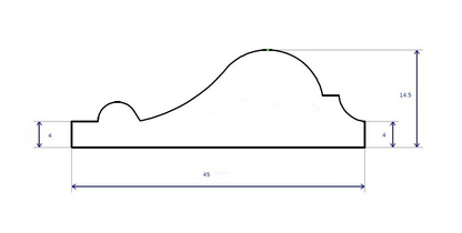 MDF Panel Moulding | Primed White | Panel Mould 14.5 x 45mm
