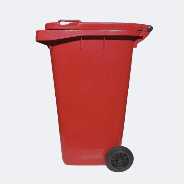 240 Litre Wheelie Bin | Red