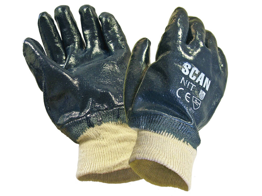 Nitrile Knitwrist H-Duty Gloves