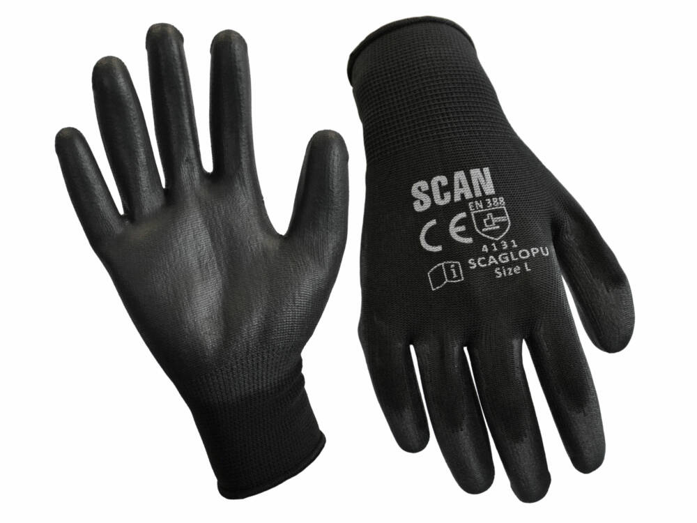 Black Pu Coated Glove Sz 9 (12)