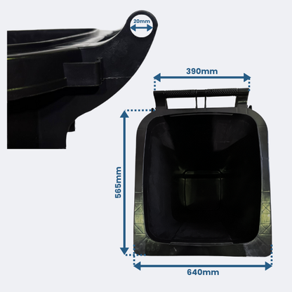 240 Litre Wheelie Bin | Yellow