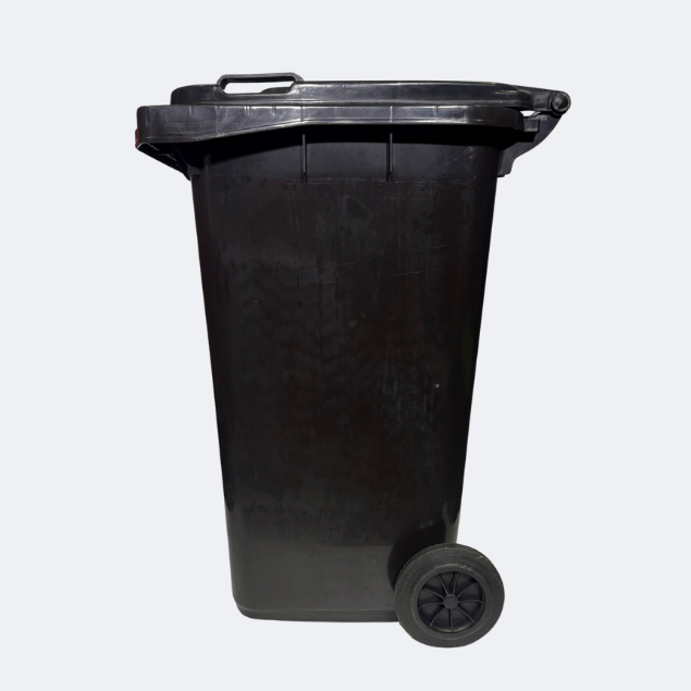 240 Litre Wheelie Bin | Black