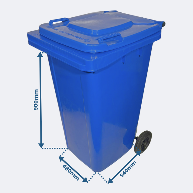 240 Litre Wheelie Bin | Blue