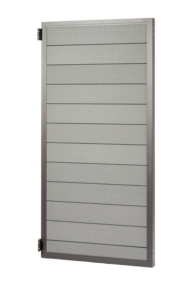 composite fence gate pebble grey