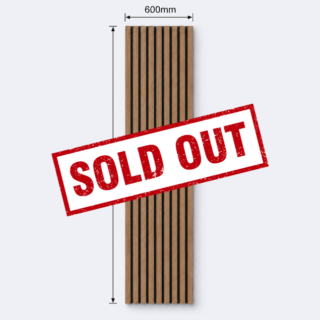 Slatpanel | Walnut With Black Felt | Acoustic Wall Panel | Extra Large Board