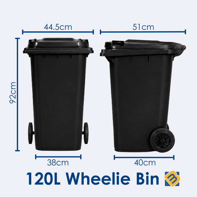 120 Litre Wheelie Bin | Yellow