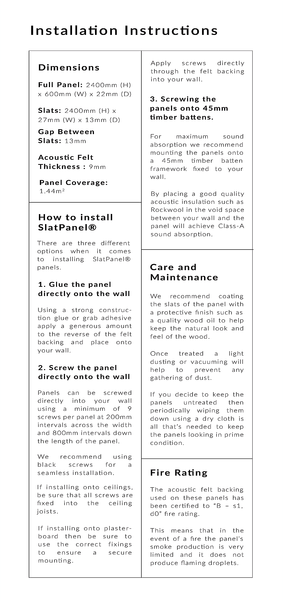 Slatpanel Concrete Grey with Grey Felt Acoustic Wood Wall Panels