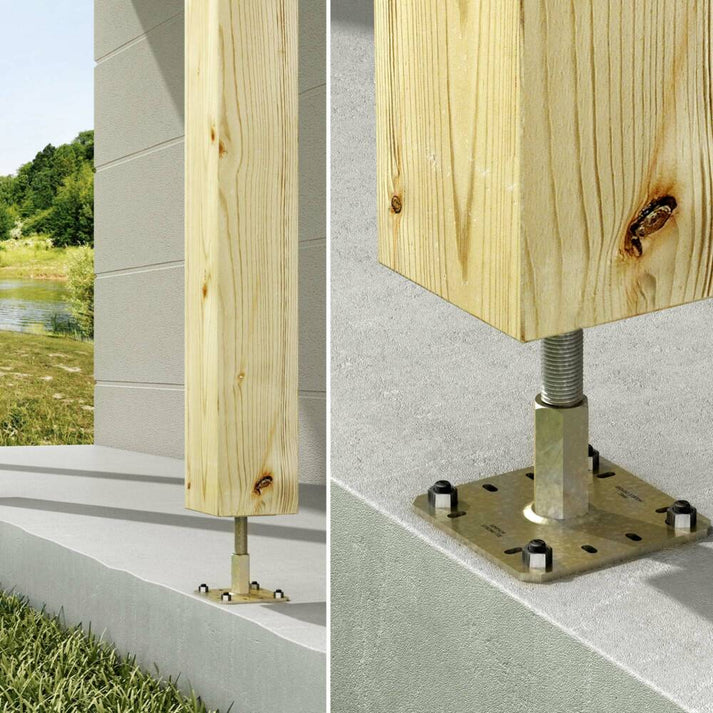 Simpsons Adjustable Post Base – BuildersMerchant.com