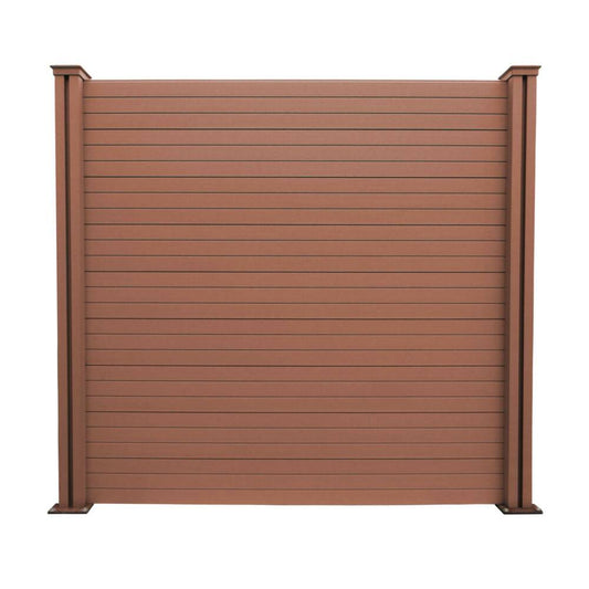 Complete Walnut Brown Composite Fence Bundle